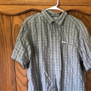 SALE!!! Columbia fishing shirt-size large in color grey. It is in EUC!